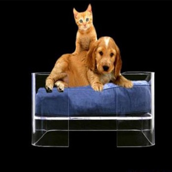 클리어 대형 아크릴 받침대 애완 동물 침대