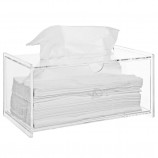 Modern Clear Acrylic Bathroom Facial Tissue Dispenser Box