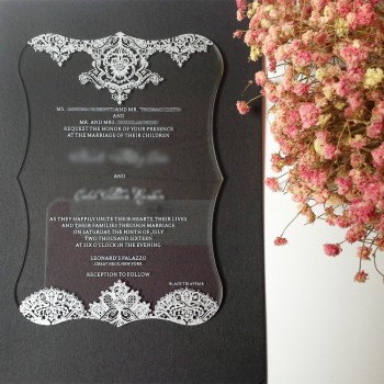 оптовая акриловая прозрачная пригласительная карточка, свадьба приглашает свадебные приглашения