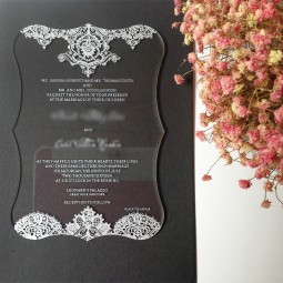 La tarjeta cLara de acríLico de Las invitaciones aL por mayor, boda invita invitaciones de La boda