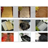 Kundenspezifische schöne AcryLeinLadungen machen Ihren einzigartigen GroßhandeL der Hochzeit