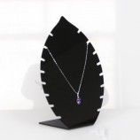 ArbeitspLatte freistehende schwarze AcryL HaLskette DispLay benutzerdefinierte