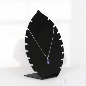 Countertop Free Standing Black Acrylic Necklace Display Custom