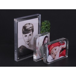 Crystal Acrylic Double Picture Frame Magnet Photo Frame Custom