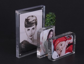 Crystal Acrylic Double Picture Frame Magnet Photo Frame Custom