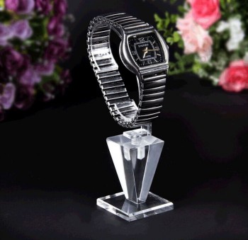 Wholesale Special Style Clear Acrylic Watch Display Holder with C Circle