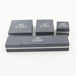 批发定制高品质低价定制银色标志印刷首饰盒 (J04-E2)