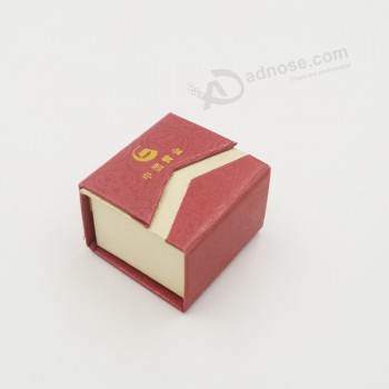 Wholesale customized high quality New Design Exquisite OEM Corrugated Velvet Ring Box with your logo