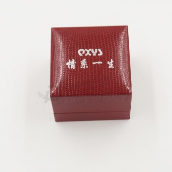 Customized high quality New Design High Quality Customized Plastic Jewel Ring Box with your logo