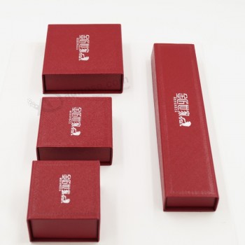 卸売カスタマイズ高-エンドシルバースタンピングpuレザーレタートペーパーギフトボックス (J40-e1)