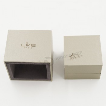 リングのOEMカスタム引き出しベルベットギフト包装ボックスのための卸売カスタムロゴ (J73-a)