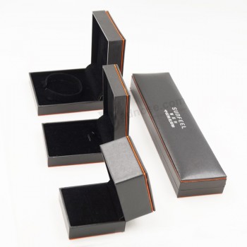 подгонянная клетчатая коробка ювелирных изделий кожи fлaneлette высокого качества (J70-е1)