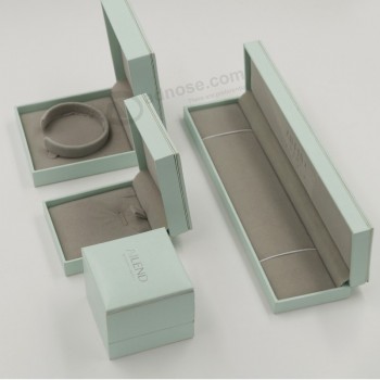무광택 적 층 레더 렛 종이 보석 상자에 대한 도매 맞춤형 로고 (J70-e2)