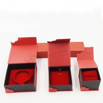 оптовый подгонянный логос для коробки подарка картона коробки красного линта fлanneлette (J63-е1)
