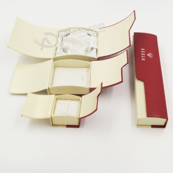 GroothandeL aangepaste Logo voor papier kartonnen geschenkdoos sieraden set doos (J16-e)