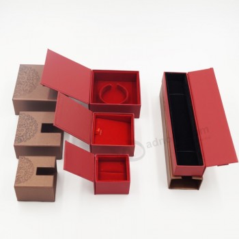 서랍 링 보석 맞춤 용지 선물 포장 상자 도매 맞춤형 로고 (J56-e)