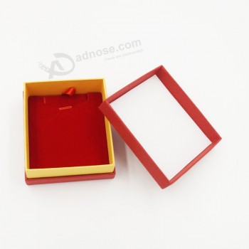 宝石用ホットスタンプファンシーペーパーオフセット紙箱のための卸売カスタムロゴ (J75-b)