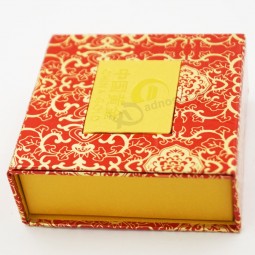 批发定制高-结束高品质压花优雅纸板珠宝首饰盒 (J10-B2)