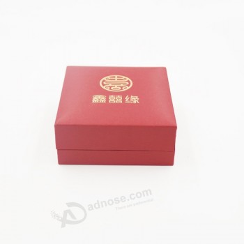 Customized high-end Flocking Lint Embossed Printing Plastic Box for Jewellry with your logo