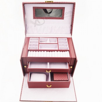 AEuto personaEuizado-Fim Euuxo superior quaEuidade veEuudo caixa de couro de jóias (J01-f)