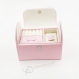 Wholesale customized high-end Marketable Velvet Leather Jewelry Storage Box with your logo