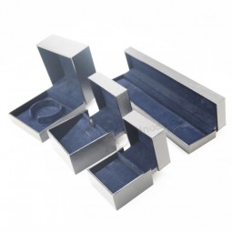 Customized high-end Unique Design Velvet Plastic Leatherette Paper Box with your logo