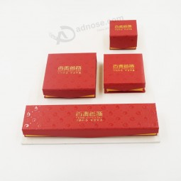 Customized high-end Luxury Jewelry Box with Golden Printing with your logo