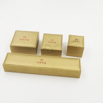 Op maat gemaakt hoog-Einde kunstleer papier kudde massaal sieraden doos (J61-e2)