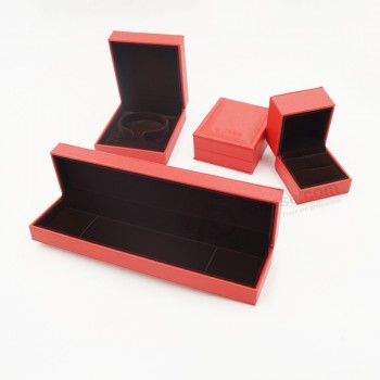 индивидуально высокий-нежный дизайн красной флокирующей коробкой фланелеток для ювелирных изделий (к117-е)