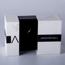 CaJa de Joyería de empaquetado del regalo de papel del cartón de la insignia del logotipo personalizado