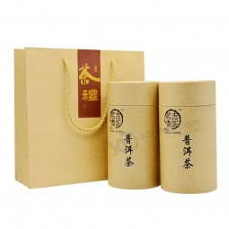 Oem aanpassen cilinder papieren doos voor thee groothandel 