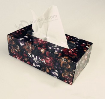 맞춤 인쇄 된 종이 티슈 상자 도매 