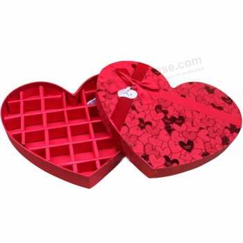 Commercio all'ingrosso di scatola di cioccolato di carta di imballaggio di regalo di San Valentino di lusso