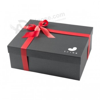 Benutzerdefinierte Karton Papier Geschenkbox mit Band Großhandel