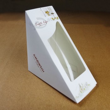 Custom Paper Sandwich Box Bread Packing Box with PVC