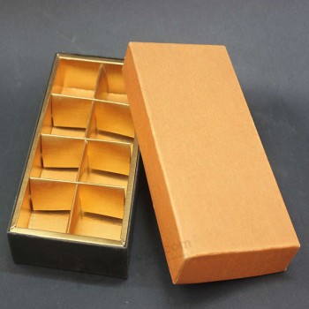 Boîte en papier de chocolat en gros avec 8 cavité personnalisée