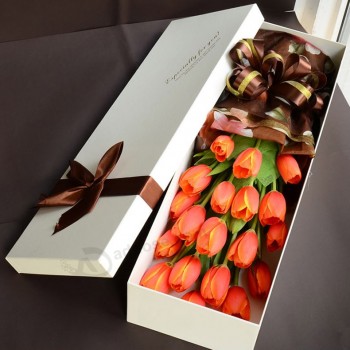Boîte de cadeau de papier de haute qualité d'emballage de fleurs boîte d'emballage personnalisé 