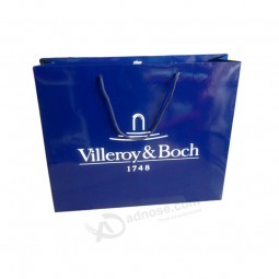 Oem personalizzare la shopping bag di carta con laminazione lucida all'ingrosso 