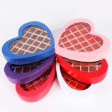 OEM Heart Shape Paper Chocolate Box with PVC Cover Wholesale