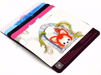Al por mayor de la almohadilla personalizado promocional colorido del modelo de la publicidad del ratón con un espesor de 3 mm