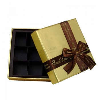リボン卸売と華やかな手作りの紙のチョコレートボックス