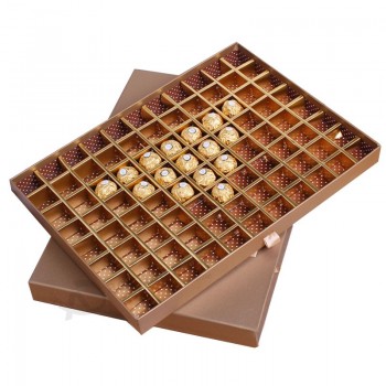 Boîte de chocolat de luxe de papier personnalisé en gros 