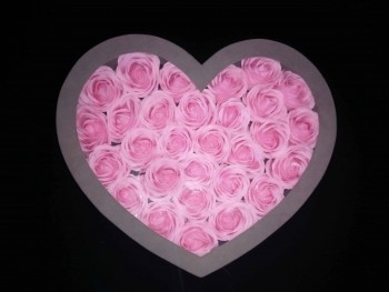 Oem sweetyバレンタインデーハートシェイプペーパー花のギフトボックス