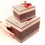 High Quality Custom Cardboard Festival Gift Box with Bow Tie
