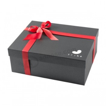 Benutzerdefinierte Karton Papier Geschenkbox mit Band Großhandel 