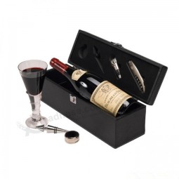A buon mercato personalizza la scatola di vino di legno di lusso con gli accessori