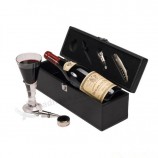 Barato personalize caixa de vinho de madeira de luxo com acessórios