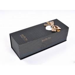 Cheap Custom Paper Wine Package Box with Ribbon