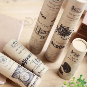 Bon marché boîte de papier de tube de papier kraft personnalisé avec logo