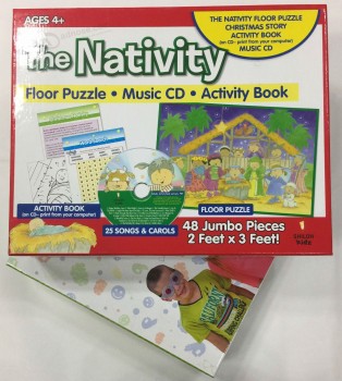 Whlesale aangepaste geschenkdoos van hoge kwaliteit voor kinderen met puzzel en spelbord
